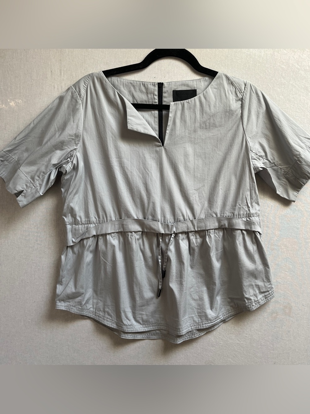 Alchemy Equipment Notch Neck Tie Waist Peplum Blouse Medium